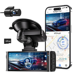 Redtiger F7N TOUCH Windshield Dash Cam, 128GB, Suction Cup, Model F7N-TOUCH4