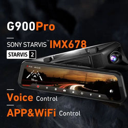 WOLFBOX G900PRO V2 12" Mirror Dash Cam, 6-pin rear, 128GB, Model G900PRO