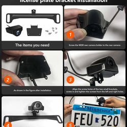 WOLFBOX Reverse Camera Plate Bracket for Easier Rear Cam Installation, Model PZKZJ